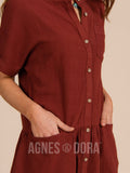 Agnes & Dora™ Hidden Pocket Tunic Barn Red