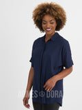 Agnes & Dora™ Dolman Top Button Down Navy