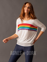 Agnes & Dora™ Dolman Tunic Modal Rainbow