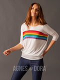 Agnes & Dora™ Dolman Tunic Modal Rainbow