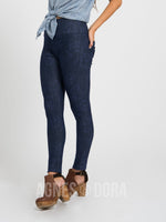 Agnes & Dora™ Knit Jegging Denim Rinse Floral