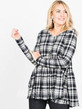 Agnes & Dora™ Muse Top Long Sleeve Black 1 Plaid