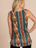 Agnes & Dora™ Essential Tank Teal Boho Stripe