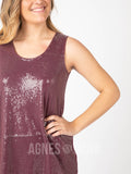 Agnes & Dora™ Essential Tank Sequin Wine