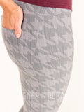 Agnes & Dora™ Knit Jegging Houndstooth - Tonal Gray (reenforced elastic waistband)