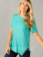 Agnes & Dora™ Side Button Top Seafoam