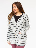 Agnes & Dora™ Favorite Cardi Heather Grey and Black