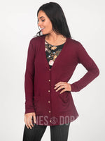 Agnes & Dora™ Favorite Cardigan Burgundy