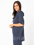 Agnes & Dora™ Effortless Hooded Pullover Heathered Navy