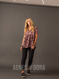 Agnes & Dora™ Muse Top Mauve/Gold Floral