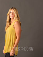 Agnes & Dora™ Essential Tank Double V-Neck Creamy Yellow