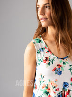 Agnes & Dora™ Sleeveless Muse Ivory/Red Floral