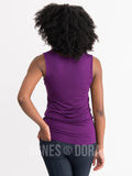 Agnes & Dora™ Fitted Tank V-Neck Plum