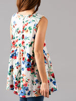 Agnes & Dora™ Sleeveless Muse Ivory/Red Floral