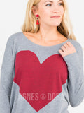 Agnes & Dora™ Urban Pullover Heather Gray with Heart