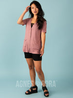 Agnes & Dora™ Favorite Cardi Half Sleeve Dusty Blush