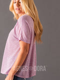 Agnes & Dora™ Canyon Top Lavender Stripe