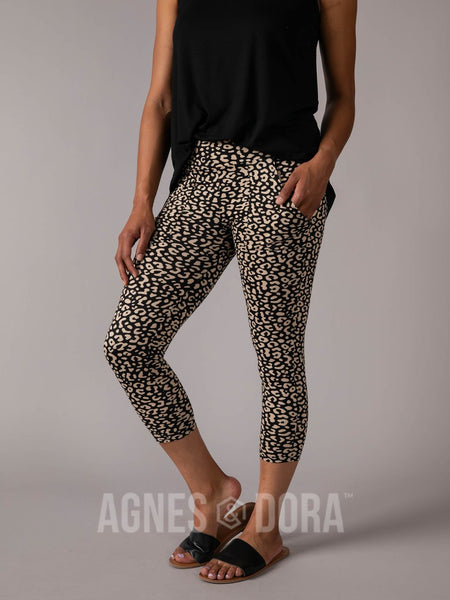 Agnes & Dora™ Pocket Crop Black/Taupe Animal