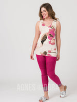 Agnes & Dora™ Fitted Tank V-Neck Vintage Botanical