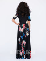 Agnes & Dora™ Essential Maxi Dress Vintage Bloom in Black