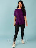 Agnes & Dora™ Crossover Tee Plum