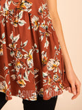 Agnes & Dora™ Sleeveless Muse Rust Floral