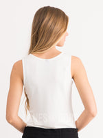 Agnes & Dora™ Fitted Tank V-Neck Ivory