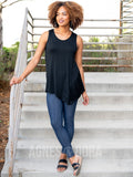 Agnes & Dora™ Asymmetrical Tank Black