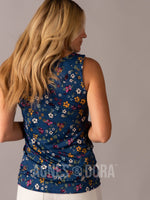 Agnes & Dora™ Favorite Tank Navy/Gold Floral