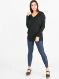 Agnes & Dora™ Urban Pullover Black with Heart Elbow