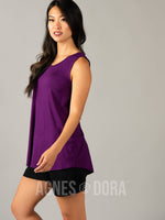 Agnes & Dora™ Essential Tank - V-Neck Plum