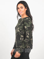 Agnes & Dora™ Cross Over Sweater Army Camo