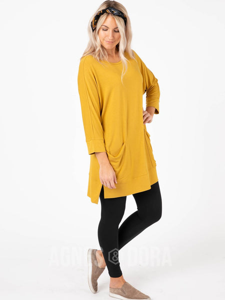 Agnes & Dora™ Deep Pocket Tunic Gold