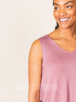 Agnes & Dora™ Essential Tank V-Neck Mauve