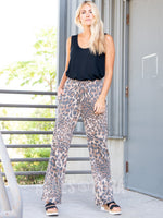 Agnes & Dora™ Sunrise Pant Black/Taupe Leopard