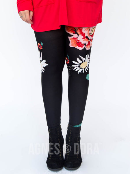 Agnes & Dora™ Leggings Vintage Bloom on Black