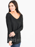 Agnes & Dora™ Urban Pullover Double V-Neck Black