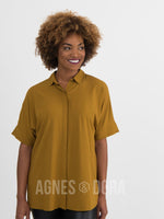 Agnes & Dora™ Dolman Top Button Down Wheat