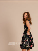 Agnes & Dora™ Fit & Flare Dress Black Floral