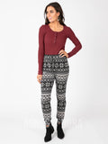 Agnes & Dora™ Everyday Jogger Alpine Fairisle - Black