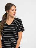 Agnes & Dora™ Love Top Pin Stripe B&W