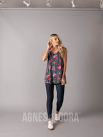 Agnes & Dora™ Essential Tank Navy/Mauve Floral