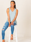 Agnes & Dora™ Essential Tank V-Neck Sage