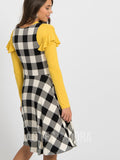 Agnes & Dora™ Fit & Flare Dress B&W Buffalo Plaid