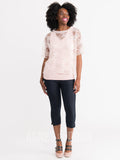 Agnes & Dora™ Mesh Tee Rosy Light Lace