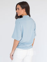 Agnes & Dora™ Button Down Pockets Pearl Blue