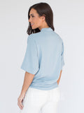 Agnes & Dora™ Button Down Pockets Pearl Blue