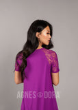 Agnes & Dora™ Lace Raglan Dress Amethyst