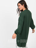 Agnes & Dora™ Blouson Cardigan Forest Green