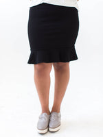 Agnes & Dora™ Flounce Pencil Skirt Black